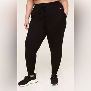 Lane Bryant LIVI Black Ribbed Joggers - Size 18/20 2XL NWT